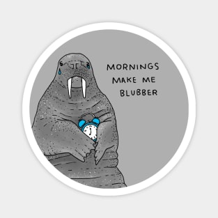 Sad Sleepy Walrus Magnet